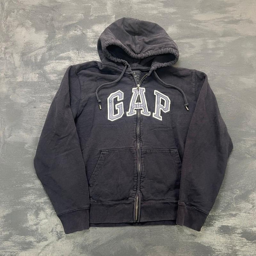 Vintage Gap Zip Up Hoodie Mens Large Blue 2000s Y2K